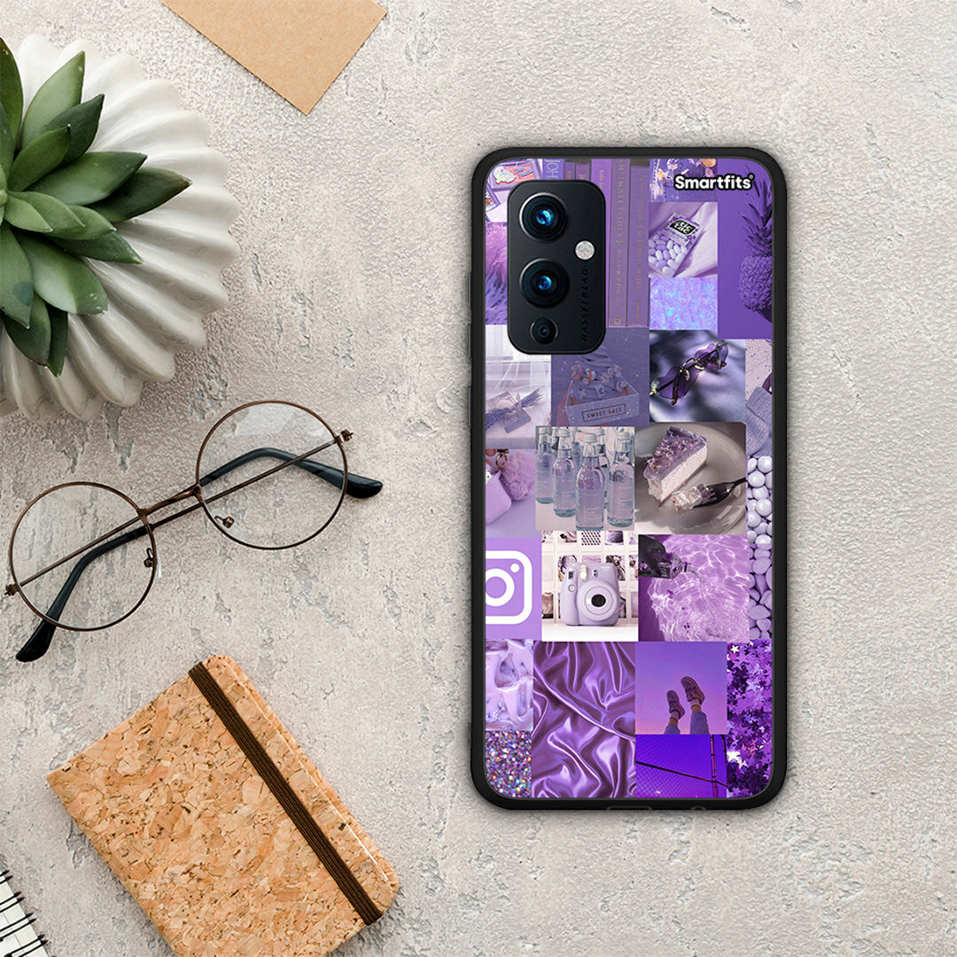 Purple Aesthetic Collage - OnePlus 9 θήκη