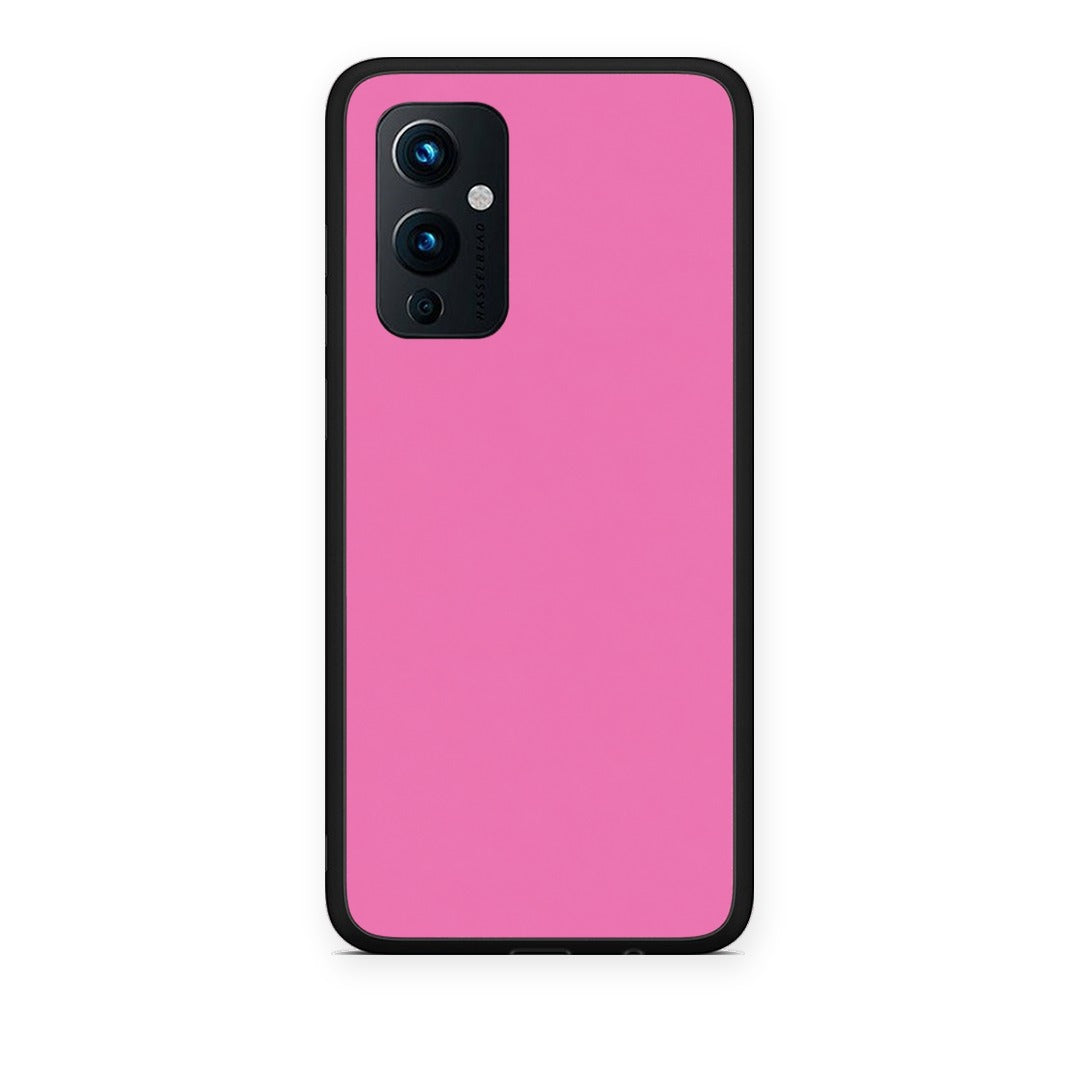 Θήκη OnePlus 9 Rose Pink από τη Smartfits με σχέδιο στο πίσω μέρος και μαύρο περίβλημα | OnePlus 9 Rose Pink case with colorful back and black bezels