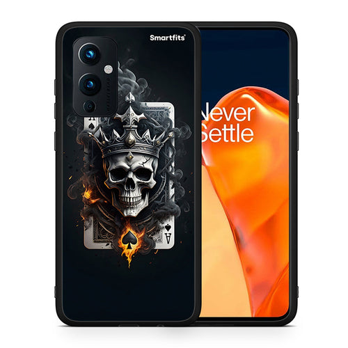 Θήκη OnePlus 9 Skull King Ace από τη Smartfits με σχέδιο στο πίσω μέρος και μαύρο περίβλημα | OnePlus 9 Skull King Ace case with colorful back and black bezels