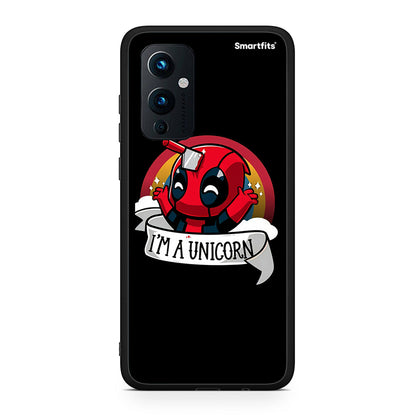 OnePlus 9 Unicorn Deadpool θήκη από τη Smartfits με σχέδιο στο πίσω μέρος και μαύρο περίβλημα | Smartphone case with colorful back and black bezels by Smartfits