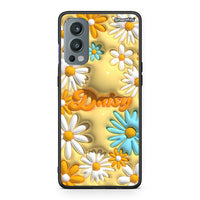 Thumbnail for OnePlus Nord 2 5G Bubble Daisies θήκη από τη Smartfits με σχέδιο στο πίσω μέρος και μαύρο περίβλημα | Smartphone case with colorful back and black bezels by Smartfits