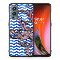 Thumbnail for Θήκη OnePlus Nord 2 5G Chevron Devilfish από τη Smartfits με σχέδιο στο πίσω μέρος και μαύρο περίβλημα | OnePlus Nord 2 5G Chevron Devilfish case with colorful back and black bezels