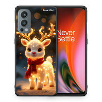 Thumbnail for Θήκη OnePlus Nord 2 5G Christmas Cutie από τη Smartfits με σχέδιο στο πίσω μέρος και μαύρο περίβλημα | OnePlus Nord 2 5G Christmas Cutie case with colorful back and black bezels