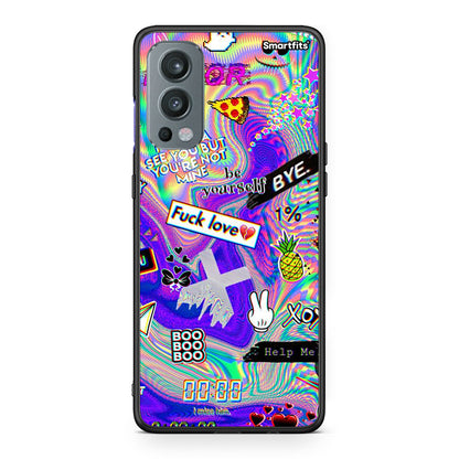 OnePlus Nord 2 5G Game Over θήκη από τη Smartfits με σχέδιο στο πίσω μέρος και μαύρο περίβλημα | Smartphone case with colorful back and black bezels by Smartfits