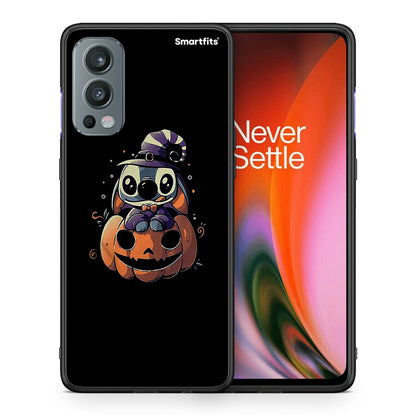 Θήκη OnePlus Nord 2 5G Halloween Stitch από τη Smartfits με σχέδιο στο πίσω μέρος και μαύρο περίβλημα | OnePlus Nord 2 5G Halloween Stitch case with colorful back and black bezels