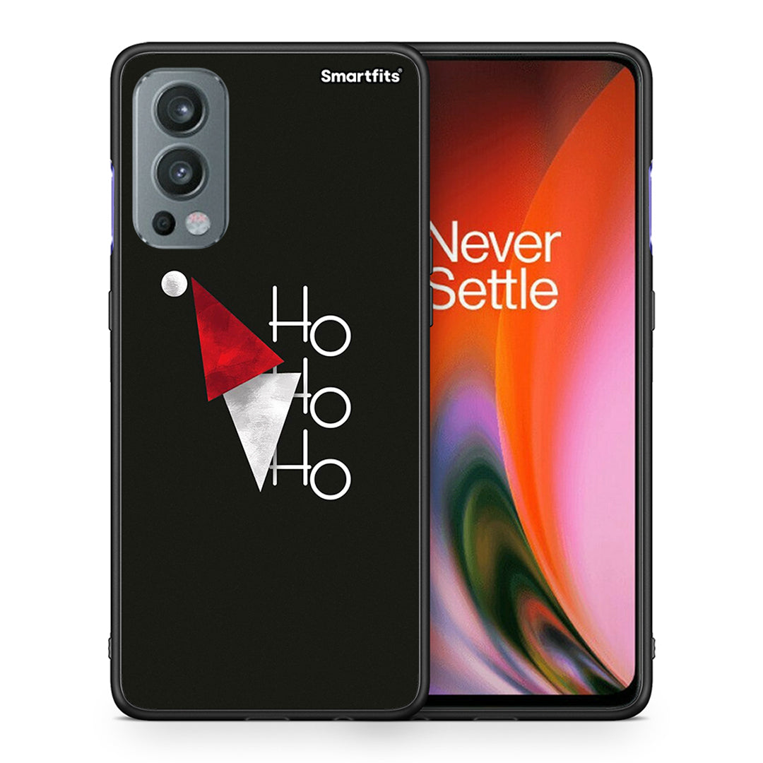 Θήκη OnePlus Nord 2 5G Minimal Christmas από τη Smartfits με σχέδιο στο πίσω μέρος και μαύρο περίβλημα | OnePlus Nord 2 5G Minimal Christmas case with colorful back and black bezels