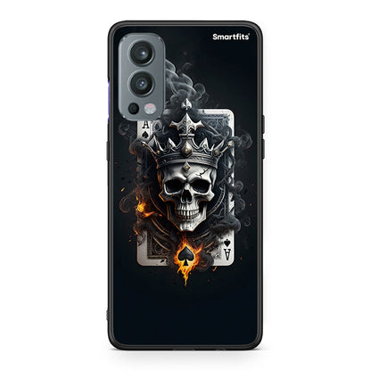 OnePlus Nord 2 5G Skull King Ace θήκη από τη Smartfits με σχέδιο στο πίσω μέρος και μαύρο περίβλημα | Smartphone case with colorful back and black bezels by Smartfits