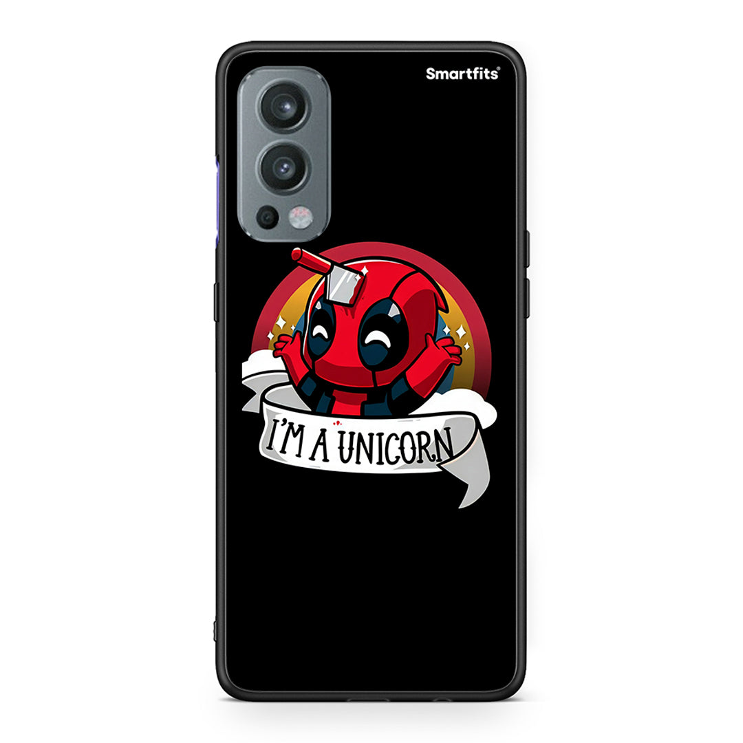 OnePlus Nord 2 5G Unicorn Deadpool θήκη από τη Smartfits με σχέδιο στο πίσω μέρος και μαύρο περίβλημα | Smartphone case with colorful back and black bezels by Smartfits