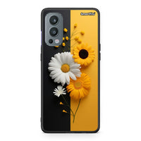 Thumbnail for OnePlus Nord 2 5G Yellow Daisies θήκη από τη Smartfits με σχέδιο στο πίσω μέρος και μαύρο περίβλημα | Smartphone case with colorful back and black bezels by Smartfits