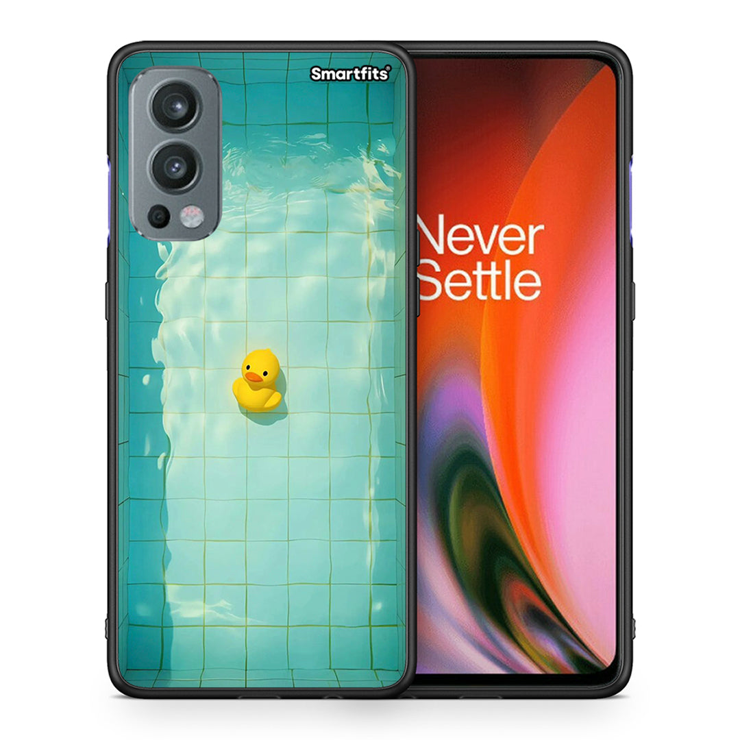 Θήκη OnePlus Nord 2 5G Yellow Duck από τη Smartfits με σχέδιο στο πίσω μέρος και μαύρο περίβλημα | OnePlus Nord 2 5G Yellow Duck case with colorful back and black bezels