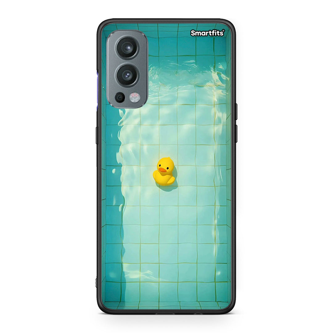 OnePlus Nord 2 5G Yellow Duck θήκη από τη Smartfits με σχέδιο στο πίσω μέρος και μαύρο περίβλημα | Smartphone case with colorful back and black bezels by Smartfits