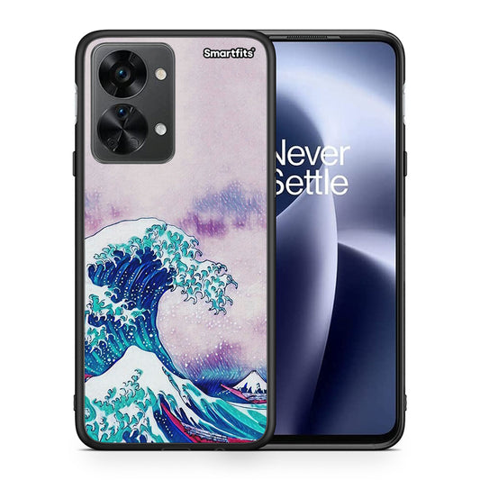 Θήκη OnePlus Nord 2T Blue Waves από τη Smartfits με σχέδιο στο πίσω μέρος και μαύρο περίβλημα | OnePlus Nord 2T Blue Waves case with colorful back and black bezels