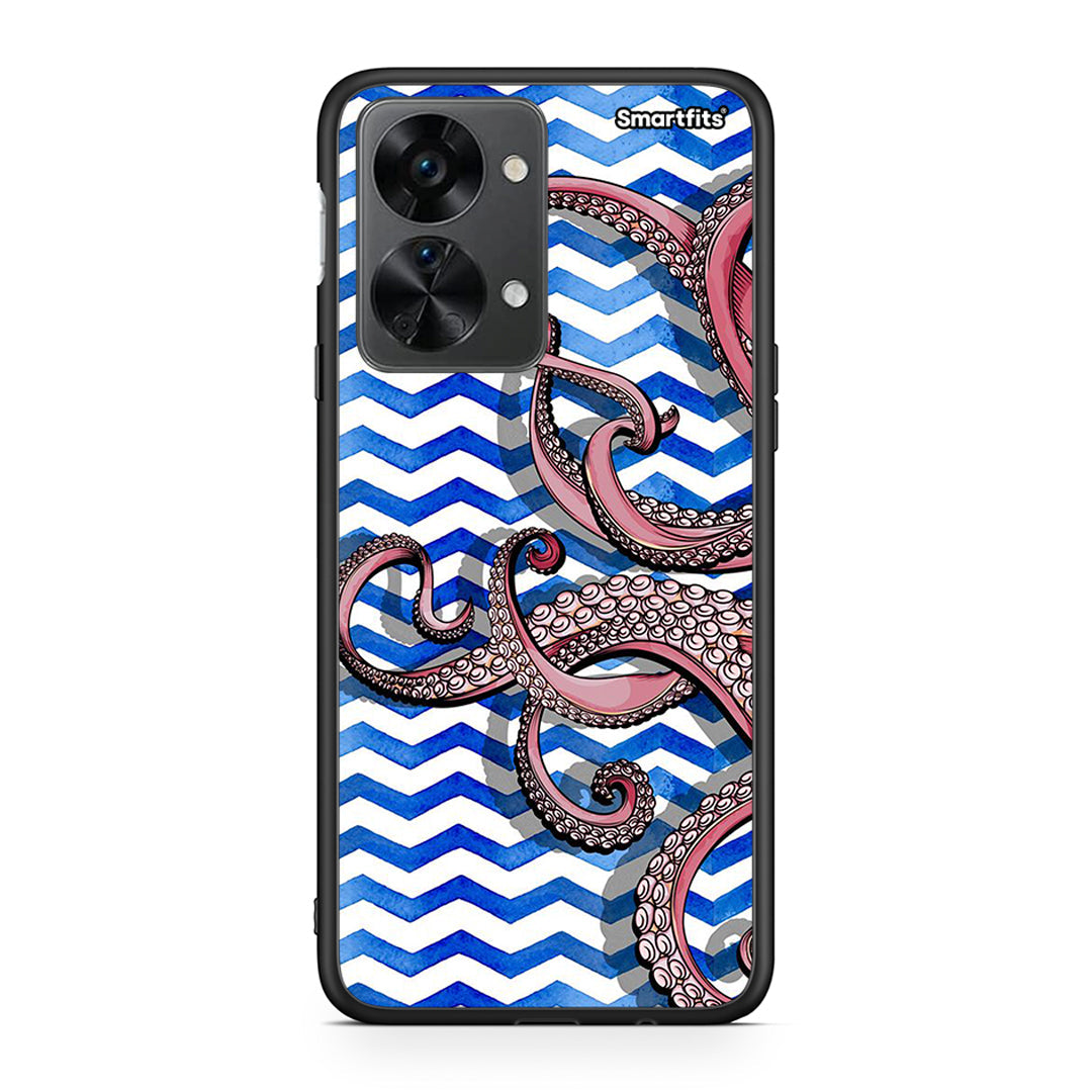 OnePlus Nord 2T Chevron Devilfish θήκη από τη Smartfits με σχέδιο στο πίσω μέρος και μαύρο περίβλημα | Smartphone case with colorful back and black bezels by Smartfits