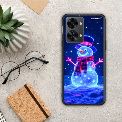 Christmas Neon Snowman - OnePlus Nord 2T θήκη
