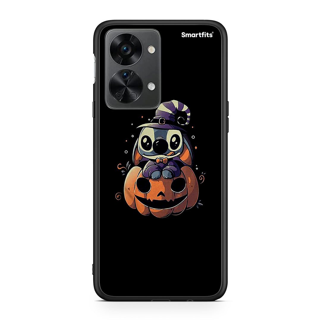 OnePlus Nord 2T Halloween Stitch θήκη από τη Smartfits με σχέδιο στο πίσω μέρος και μαύρο περίβλημα | Smartphone case with colorful back and black bezels by Smartfits