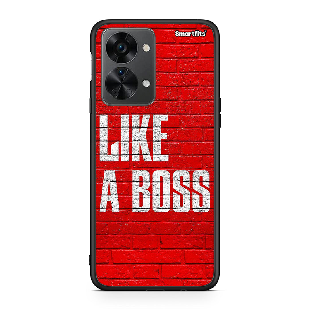 OnePlus Nord 2T Like A Boss θήκη από τη Smartfits με σχέδιο στο πίσω μέρος και μαύρο περίβλημα | Smartphone case with colorful back and black bezels by Smartfits