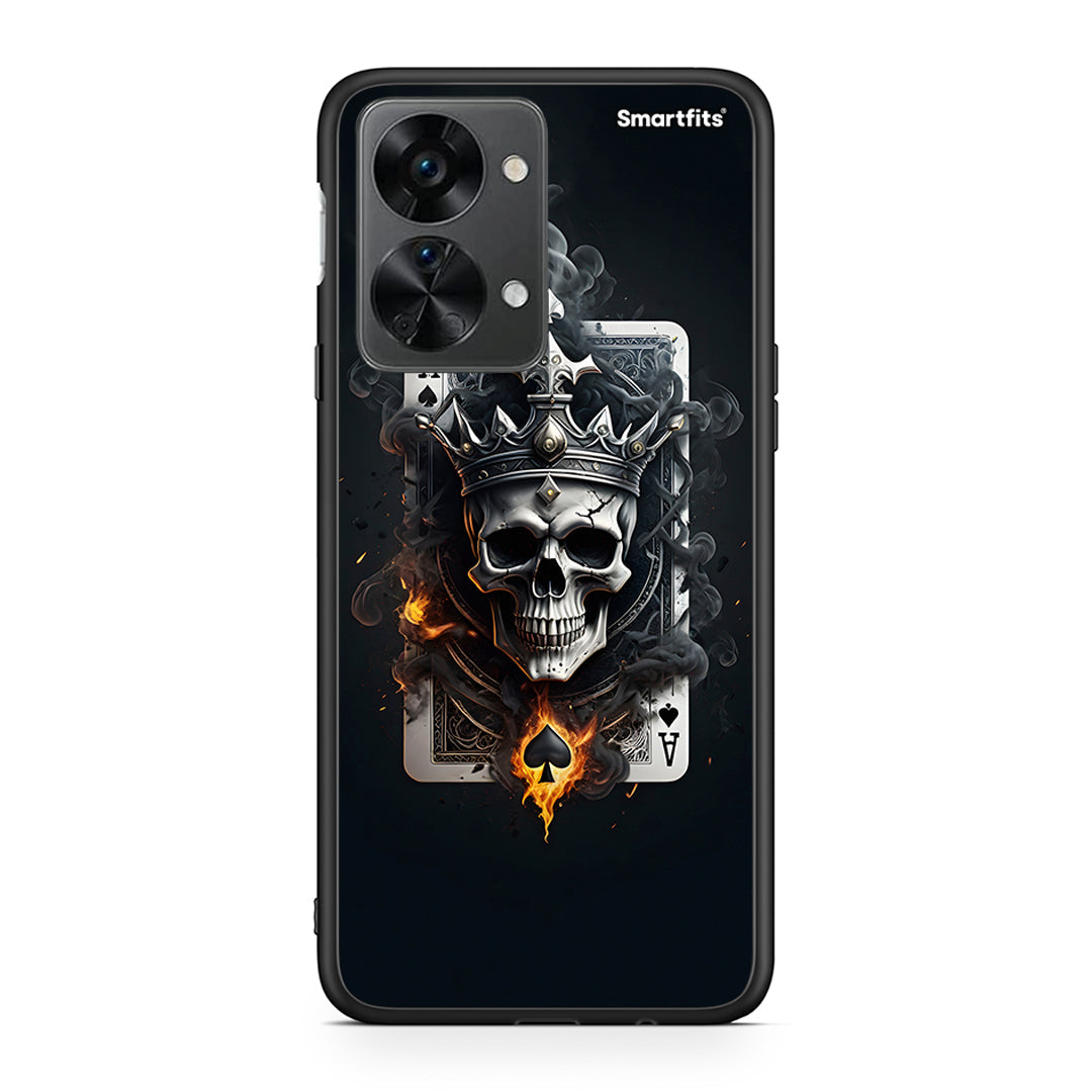 OnePlus Nord 2T Skull King Ace θήκη από τη Smartfits με σχέδιο στο πίσω μέρος και μαύρο περίβλημα | Smartphone case with colorful back and black bezels by Smartfits