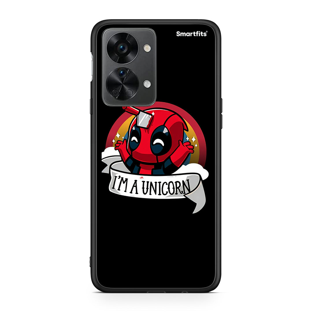 OnePlus Nord 2T Unicorn Deadpool θήκη από τη Smartfits με σχέδιο στο πίσω μέρος και μαύρο περίβλημα | Smartphone case with colorful back and black bezels by Smartfits