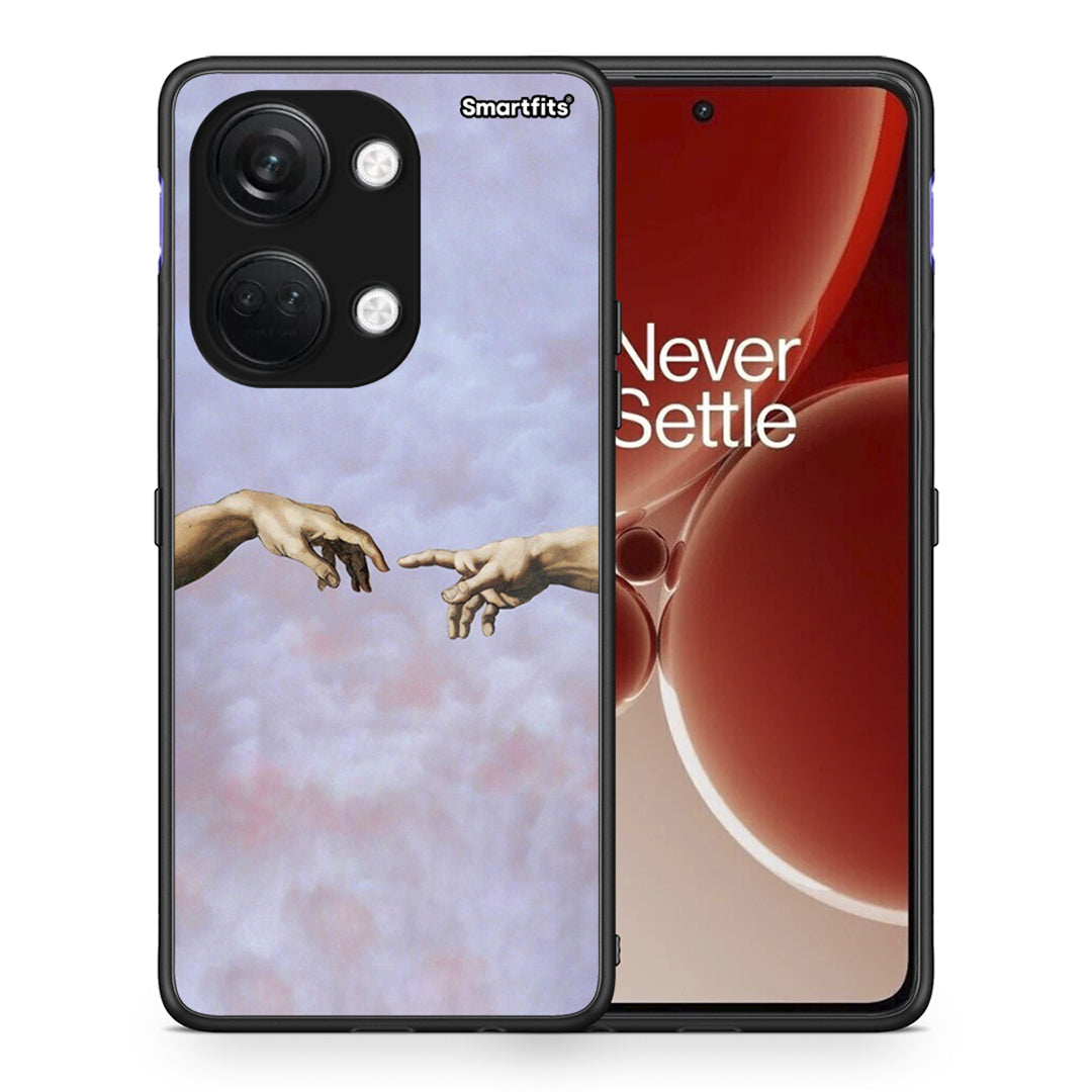 Θήκη OnePlus Nord 3 Adam Hand από τη Smartfits με σχέδιο στο πίσω μέρος και μαύρο περίβλημα | OnePlus Nord 3 Adam Hand case with colorful back and black bezels