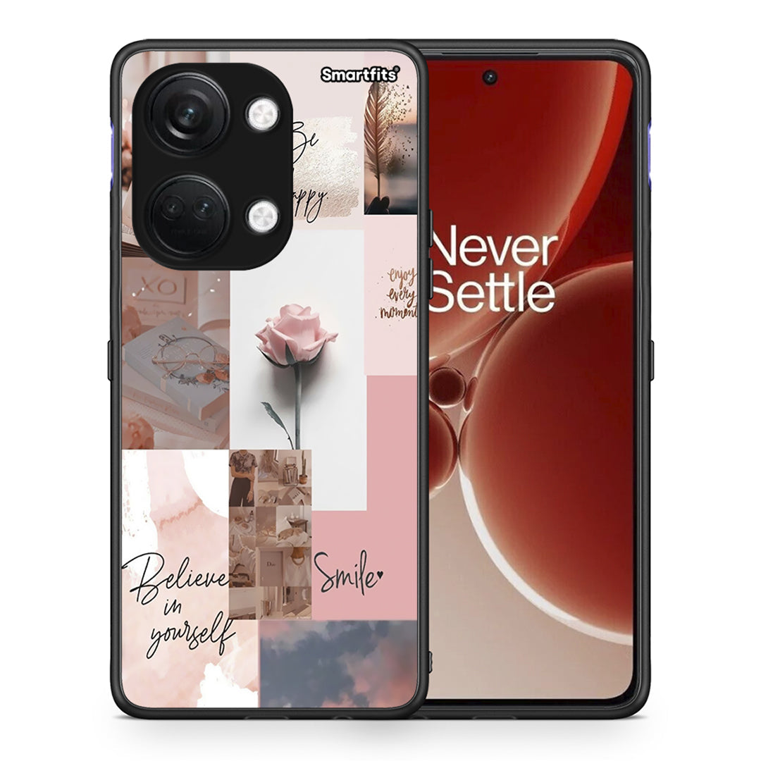 Θήκη OnePlus Nord 3 Aesthetic Collage από τη Smartfits με σχέδιο στο πίσω μέρος και μαύρο περίβλημα | OnePlus Nord 3 Aesthetic Collage case with colorful back and black bezels