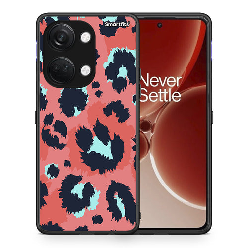 Θήκη OnePlus Nord 3 Pink Leopard Animal από τη Smartfits με σχέδιο στο πίσω μέρος και μαύρο περίβλημα | OnePlus Nord 3 Pink Leopard Animal case with colorful back and black bezels