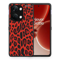 Thumbnail for Θήκη OnePlus Nord 3 Red Leopard Animal από τη Smartfits με σχέδιο στο πίσω μέρος και μαύρο περίβλημα | OnePlus Nord 3 Red Leopard Animal case with colorful back and black bezels