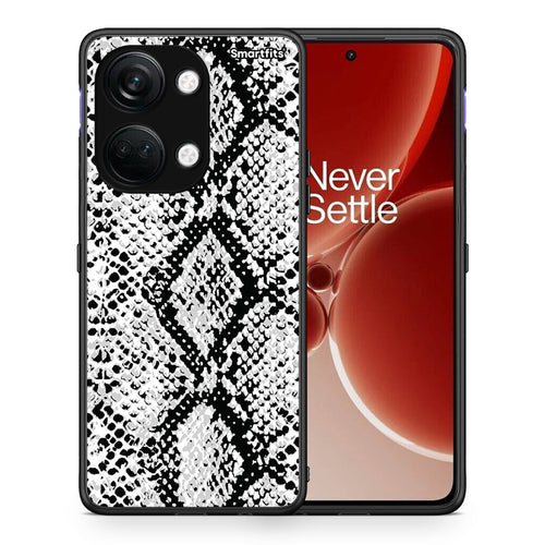 Θήκη OnePlus Nord 3 White Snake Animal από τη Smartfits με σχέδιο στο πίσω μέρος και μαύρο περίβλημα | OnePlus Nord 3 White Snake Animal case with colorful back and black bezels
