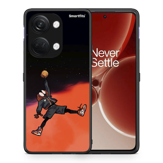 Θήκη OnePlus Nord 3 Basketball Hero από τη Smartfits με σχέδιο στο πίσω μέρος και μαύρο περίβλημα | OnePlus Nord 3 Basketball Hero case with colorful back and black bezels