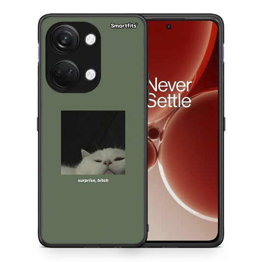 Θήκη OnePlus Nord 3 Bitch Surprise από τη Smartfits με σχέδιο στο πίσω μέρος και μαύρο περίβλημα | OnePlus Nord 3 Bitch Surprise case with colorful back and black bezels