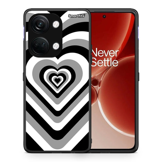 Θήκη OnePlus Nord 3 Black Hearts από τη Smartfits με σχέδιο στο πίσω μέρος και μαύρο περίβλημα | OnePlus Nord 3 Black Hearts case with colorful back and black bezels