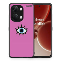 Thumbnail for Θήκη OnePlus Nord 3 Blue Eye Pink από τη Smartfits με σχέδιο στο πίσω μέρος και μαύρο περίβλημα | OnePlus Nord 3 Blue Eye Pink case with colorful back and black bezels