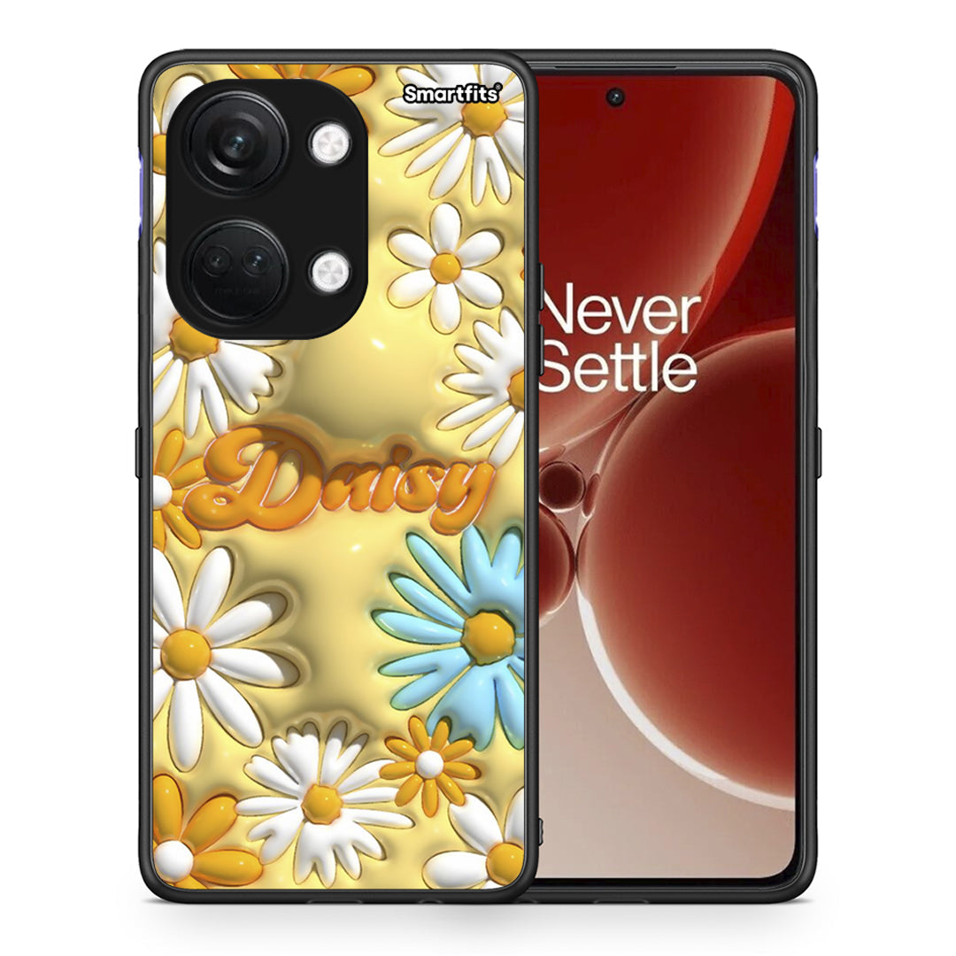 Θήκη OnePlus Nord 3 Bubble Daisies από τη Smartfits με σχέδιο στο πίσω μέρος και μαύρο περίβλημα | OnePlus Nord 3 Bubble Daisies case with colorful back and black bezels