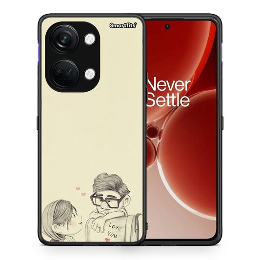 Θήκη OnePlus Nord 3 Carl And Ellie από τη Smartfits με σχέδιο στο πίσω μέρος και μαύρο περίβλημα | OnePlus Nord 3 Carl And Ellie case with colorful back and black bezels