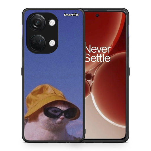 Θήκη OnePlus Nord 3 Cat Diva από τη Smartfits με σχέδιο στο πίσω μέρος και μαύρο περίβλημα | OnePlus Nord 3 Cat Diva case with colorful back and black bezels