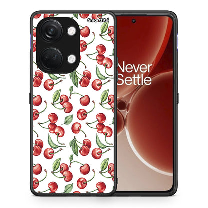 Θήκη OnePlus Nord 3 Cherry Summer από τη Smartfits με σχέδιο στο πίσω μέρος και μαύρο περίβλημα | OnePlus Nord 3 Cherry Summer case with colorful back and black bezels