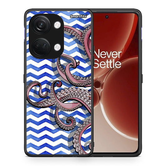 Θήκη OnePlus Nord 3 Chevron Devilfish από τη Smartfits με σχέδιο στο πίσω μέρος και μαύρο περίβλημα | OnePlus Nord 3 Chevron Devilfish case with colorful back and black bezels