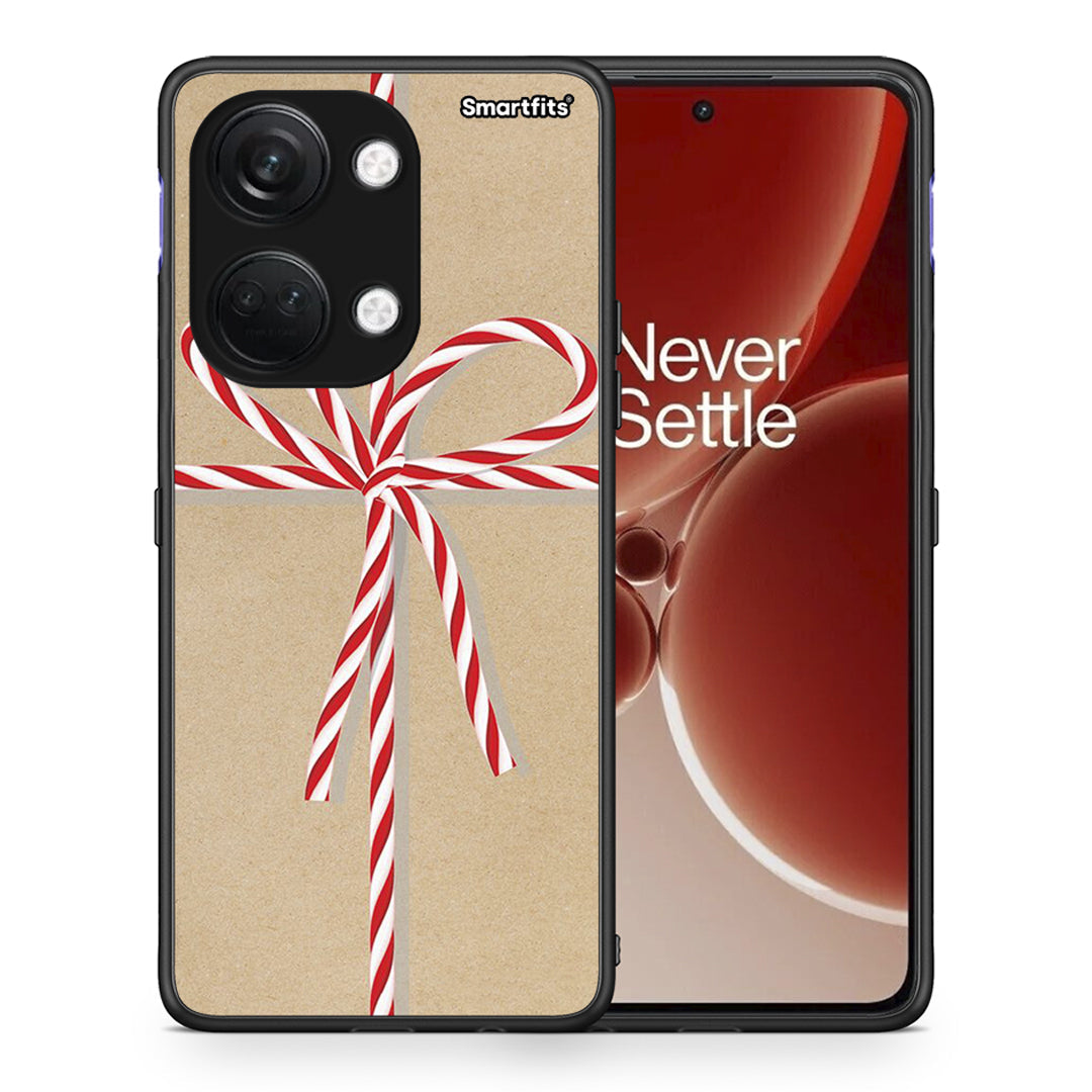 Θήκη OnePlus Nord 3 Christmas Gift από τη Smartfits με σχέδιο στο πίσω μέρος και μαύρο περίβλημα | OnePlus Nord 3 Christmas Gift case with colorful back and black bezels