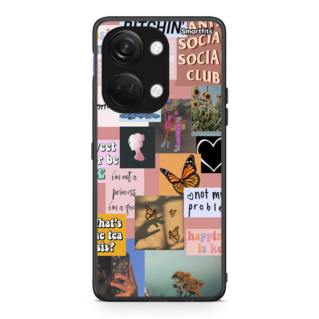 OnePlus Nord 3 Collage Bitchin Θήκη Αγίου Βαλεντίνου από τη Smartfits με σχέδιο στο πίσω μέρος και μαύρο περίβλημα | Smartphone case with colorful back and black bezels by Smartfits