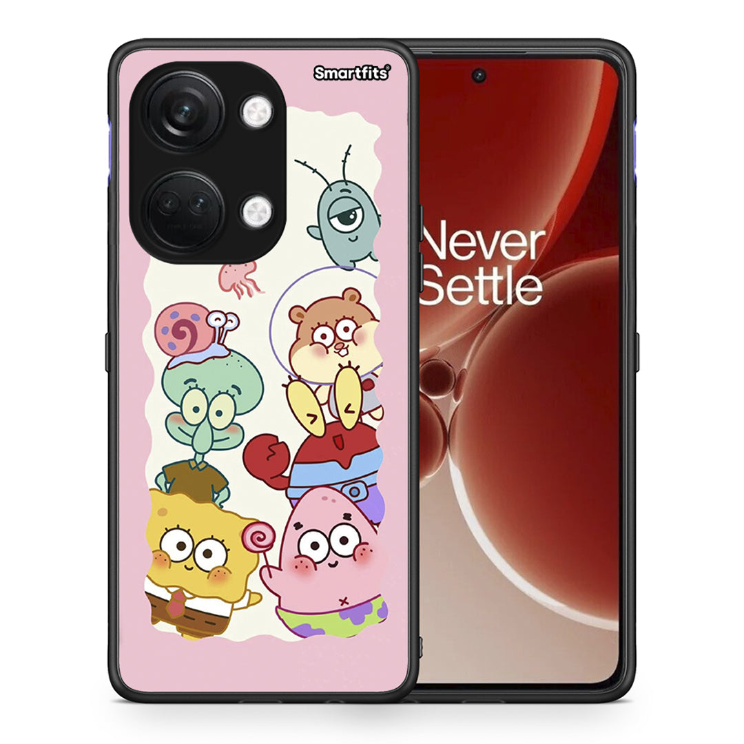 Θήκη OnePlus Nord 3 Cute Companion από τη Smartfits με σχέδιο στο πίσω μέρος και μαύρο περίβλημα | OnePlus Nord 3 Cute Companion case with colorful back and black bezels