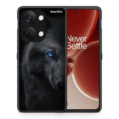 Θήκη OnePlus Nord 3 Dark Wolf από τη Smartfits με σχέδιο στο πίσω μέρος και μαύρο περίβλημα | OnePlus Nord 3 Dark Wolf case with colorful back and black bezels