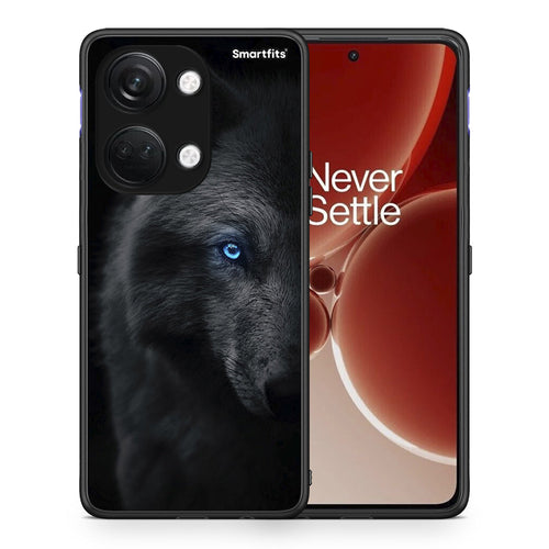 Θήκη OnePlus Nord 3 Dark Wolf από τη Smartfits με σχέδιο στο πίσω μέρος και μαύρο περίβλημα | OnePlus Nord 3 Dark Wolf case with colorful back and black bezels