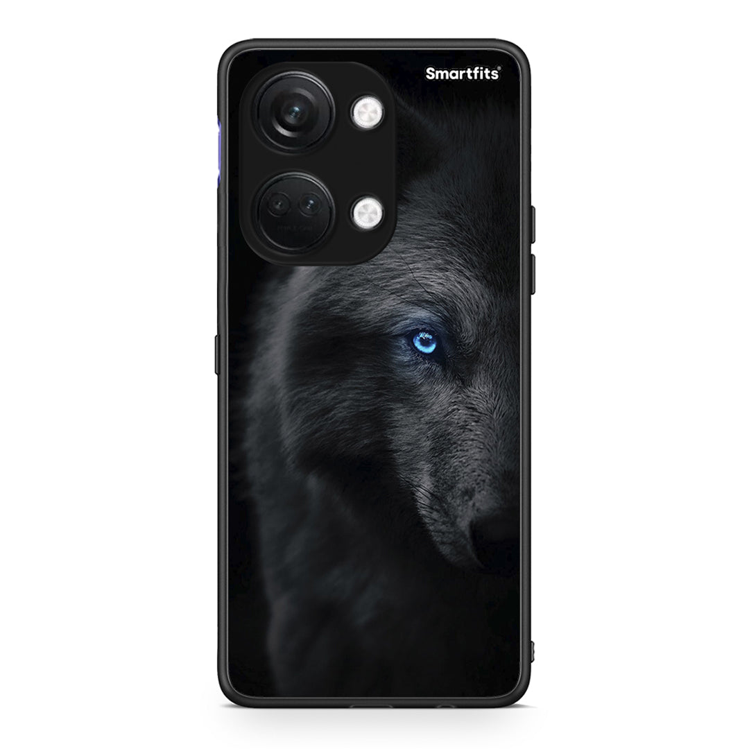 OnePlus Nord 3 Dark Wolf θήκη από τη Smartfits με σχέδιο στο πίσω μέρος και μαύρο περίβλημα | Smartphone case with colorful back and black bezels by Smartfits