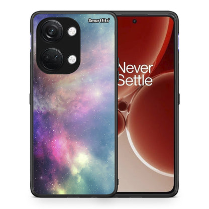 Θήκη OnePlus Nord 3 Rainbow Galaxy από τη Smartfits με σχέδιο στο πίσω μέρος και μαύρο περίβλημα | OnePlus Nord 3 Rainbow Galaxy case with colorful back and black bezels