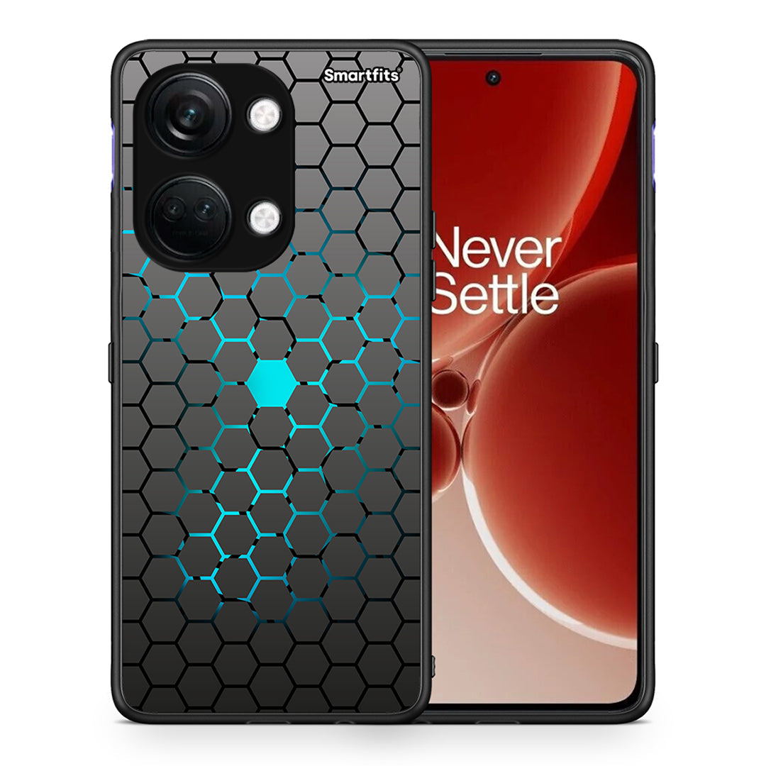Θήκη OnePlus Nord 3 Hexagonal Geometric από τη Smartfits με σχέδιο στο πίσω μέρος και μαύρο περίβλημα | OnePlus Nord 3 Hexagonal Geometric case with colorful back and black bezels