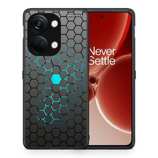 Θήκη OnePlus Nord 3 Hexagonal Geometric από τη Smartfits με σχέδιο στο πίσω μέρος και μαύρο περίβλημα | OnePlus Nord 3 Hexagonal Geometric case with colorful back and black bezels