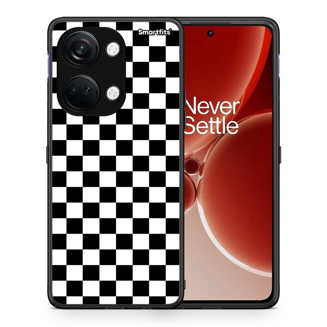 Θήκη OnePlus Nord 3 Squares Geometric από τη Smartfits με σχέδιο στο πίσω μέρος και μαύρο περίβλημα | OnePlus Nord 3 Squares Geometric case with colorful back and black bezels