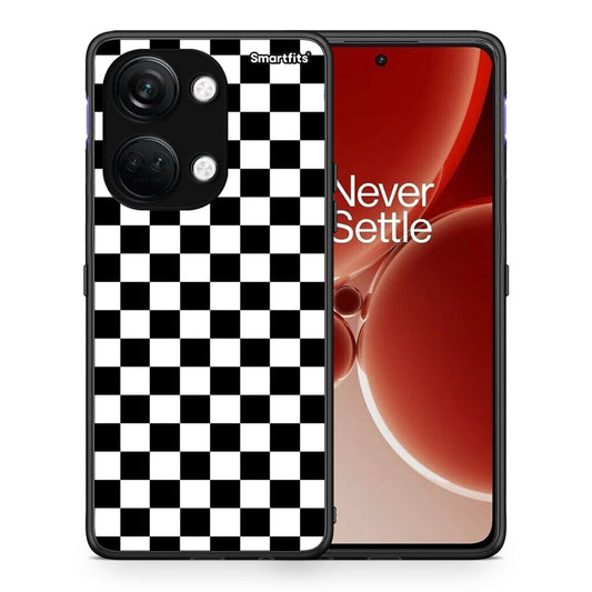 Θήκη OnePlus Nord 3 Squares Geometric από τη Smartfits με σχέδιο στο πίσω μέρος και μαύρο περίβλημα | OnePlus Nord 3 Squares Geometric case with colorful back and black bezels
