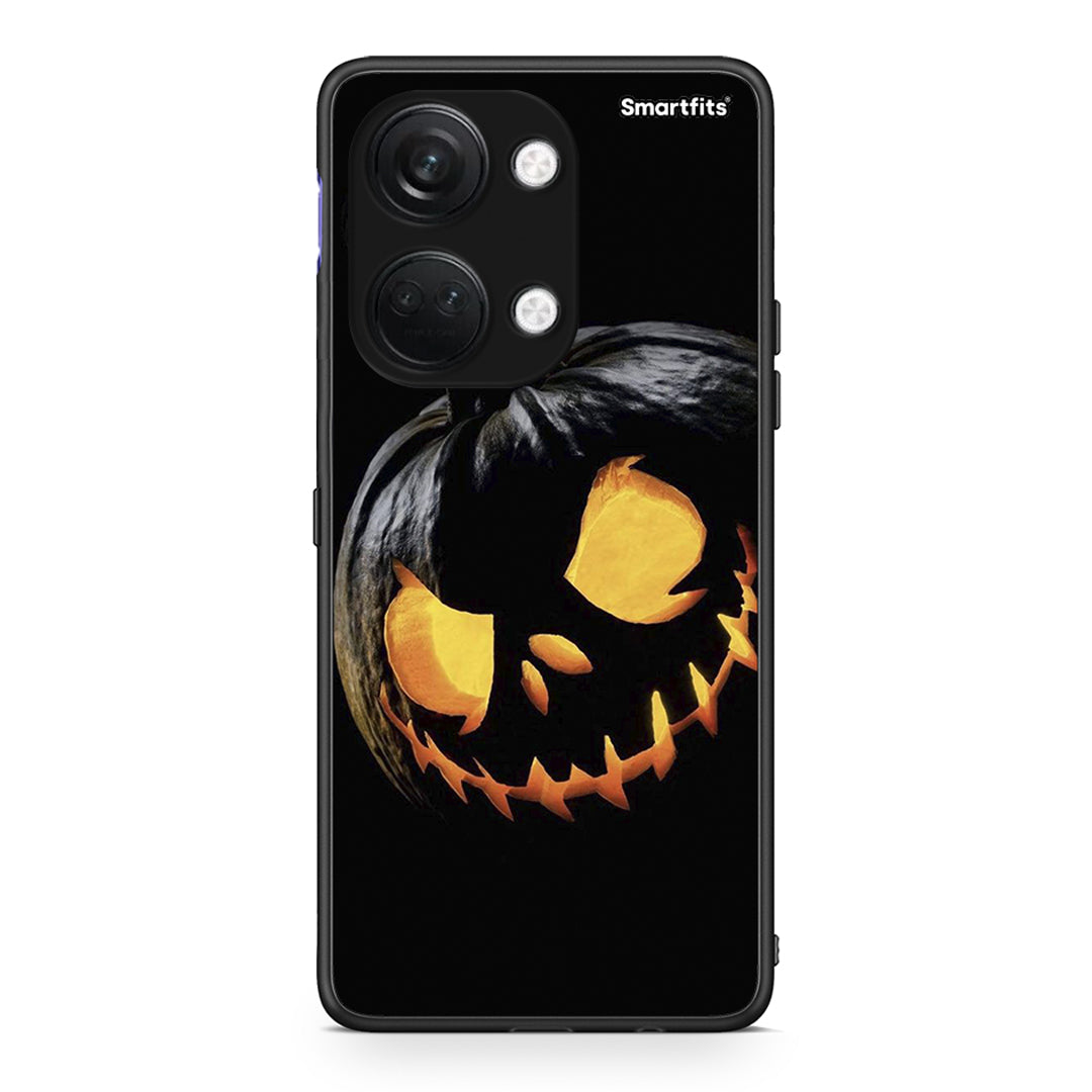 OnePlus Nord 3 Halloween Scary Pumpkin Θήκη από τη Smartfits με σχέδιο στο πίσω μέρος και μαύρο περίβλημα | Smartphone case with colorful back and black bezels by Smartfits