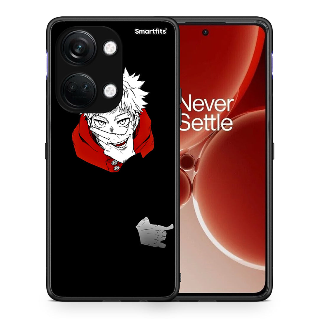 Θήκη OnePlus Nord 3 Itadori Anime από τη Smartfits με σχέδιο στο πίσω μέρος και μαύρο περίβλημα | OnePlus Nord 3 Itadori Anime case with colorful back and black bezels
