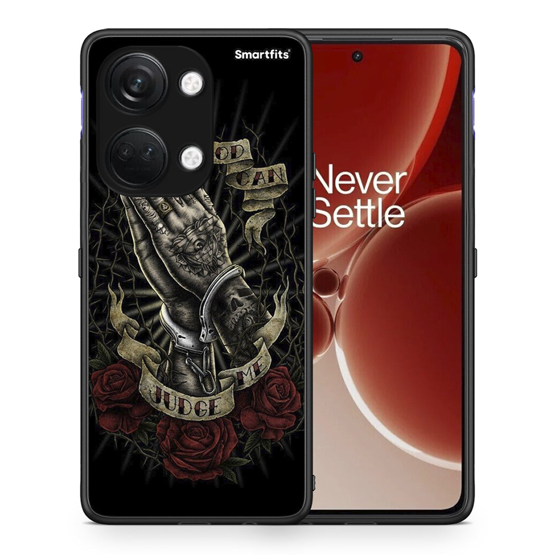 Θήκη OnePlus Nord 3 Judge By God από τη Smartfits με σχέδιο στο πίσω μέρος και μαύρο περίβλημα | OnePlus Nord 3 Judge By God case with colorful back and black bezels